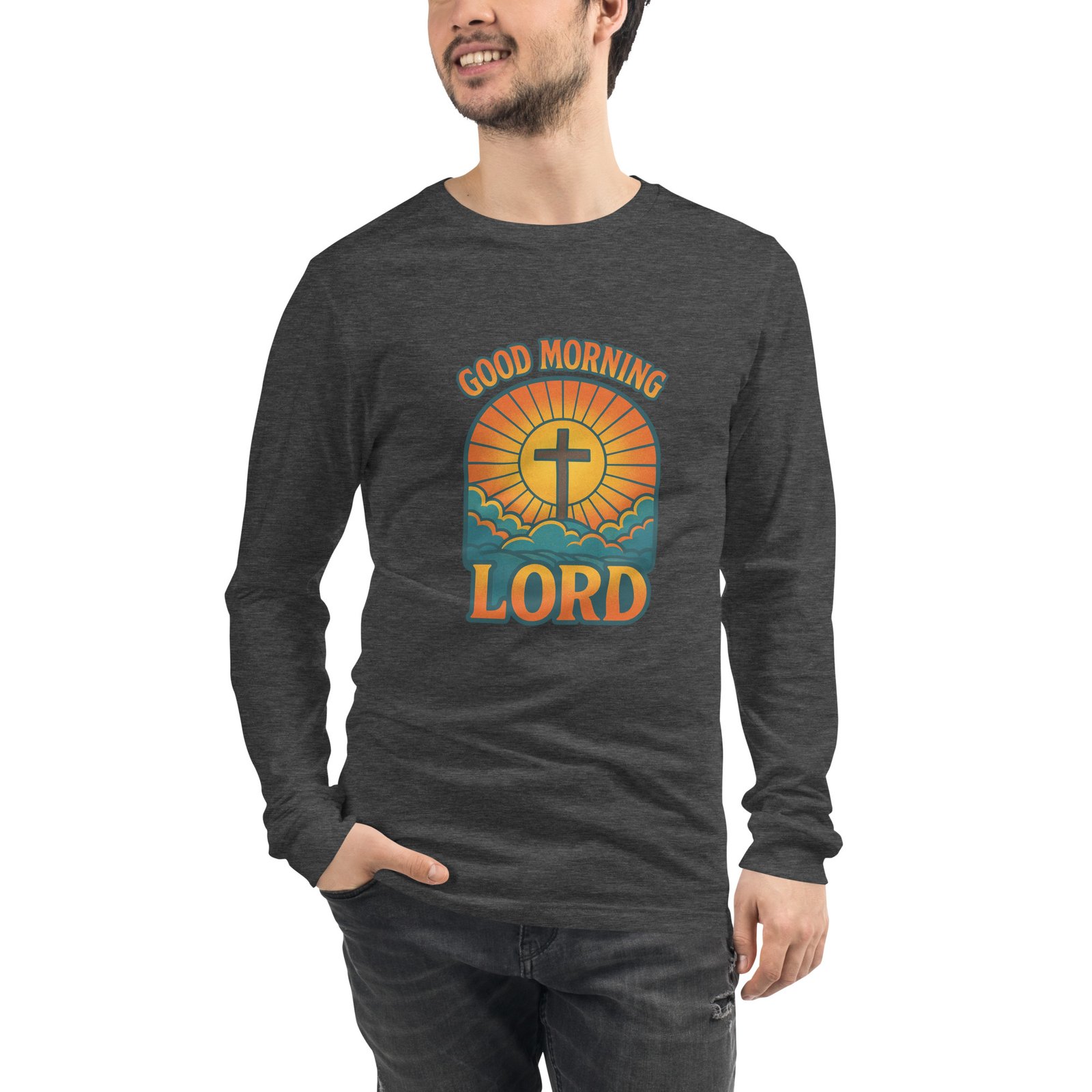 Good Morning Lord Unisex Long Sleeve Tee - Image 2
