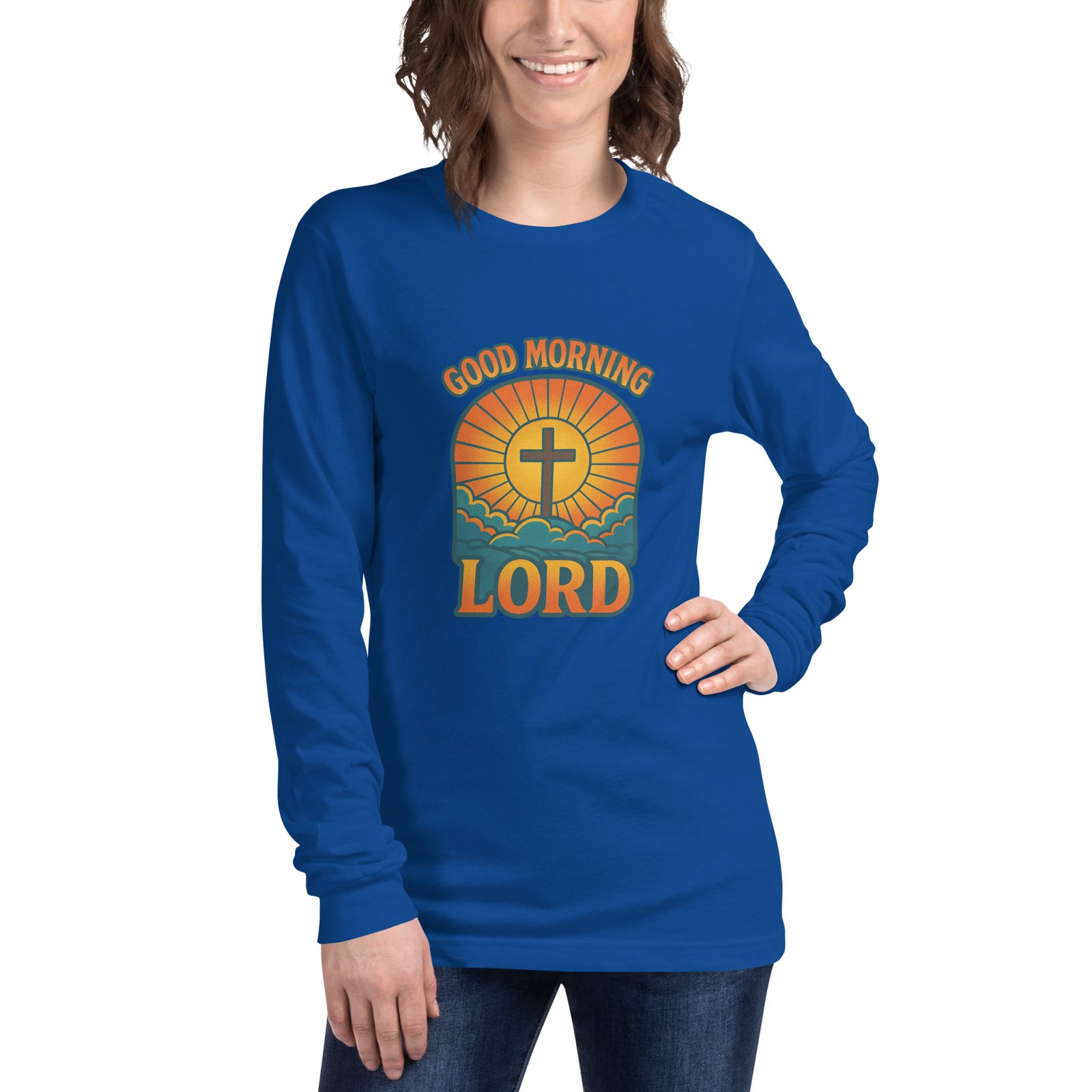Good Morning Lord Unisex Long Sleeve Tee - Image 3