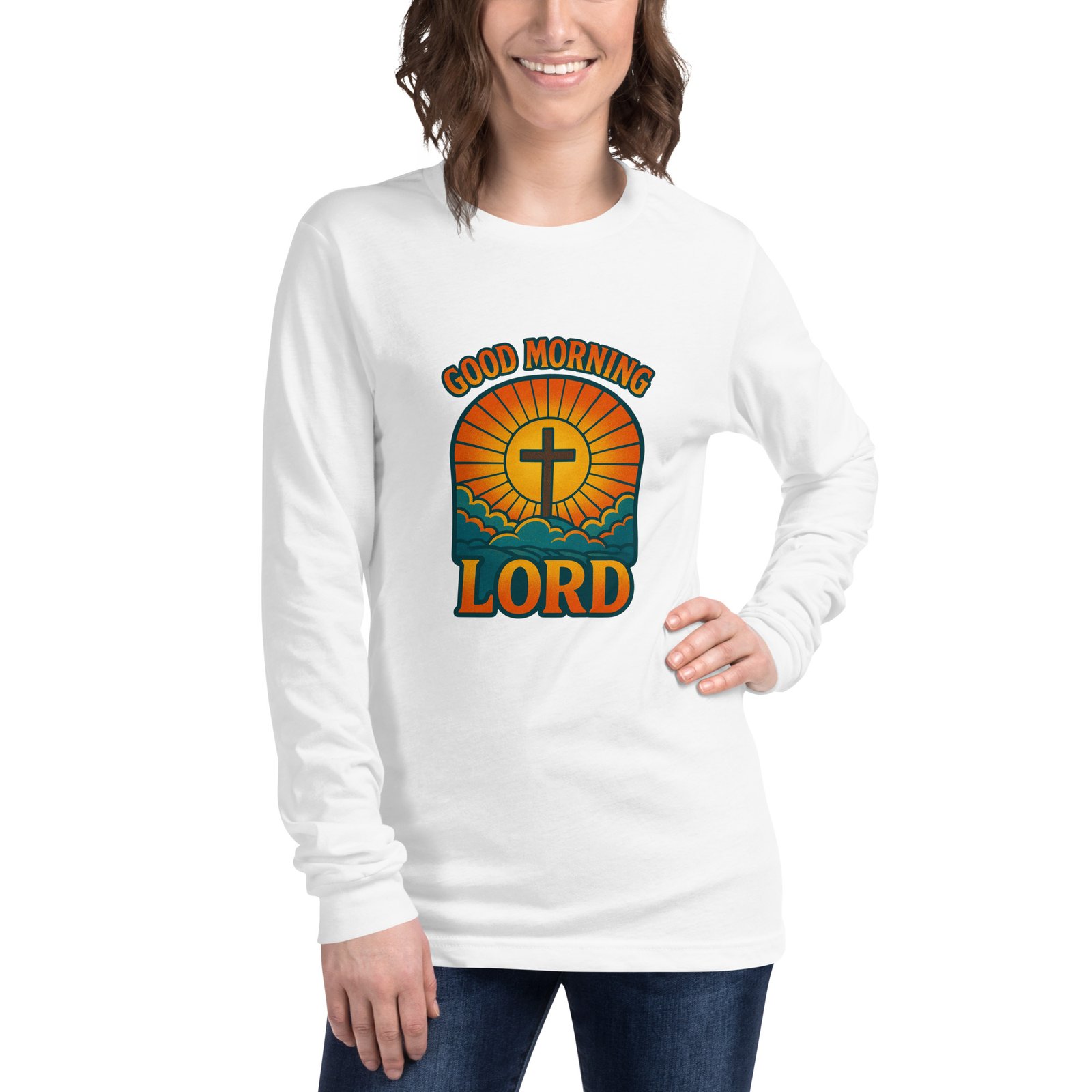 Good Morning Lord Unisex Long Sleeve Tee - Image 5